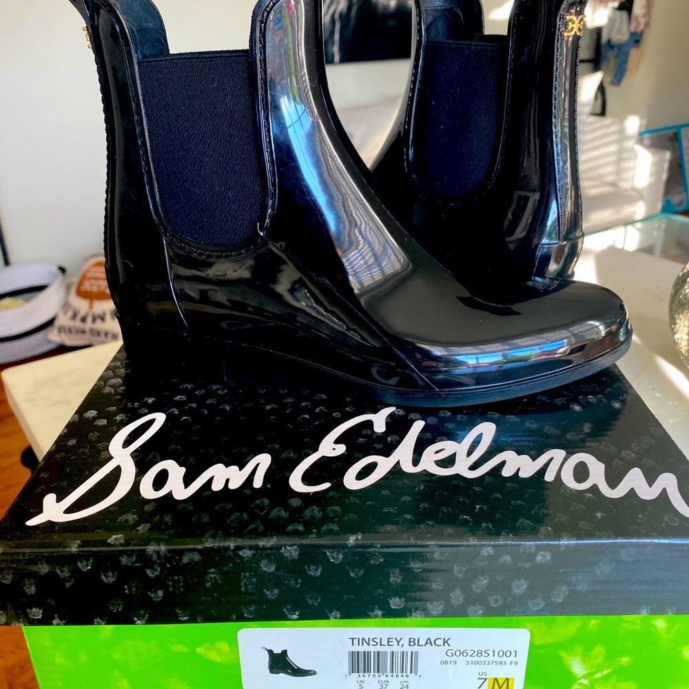 Sam Edelman black rain/fall/winter boots. New!